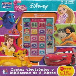 MI LECTOR MAGICO Y BIBLIOTECA DE 8 LIBROS DISNEY