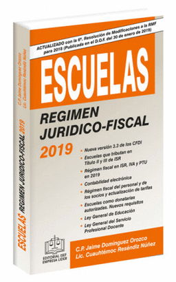 ESCUELAS RÉGIMEN JURÍDICO-FISCAL 2019