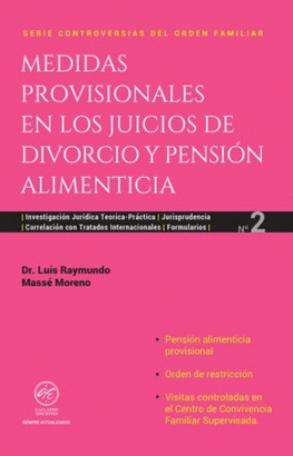 MEDIDAS PROVISIONALES EN LOS JUICIOS DE DIVORCIO Y PENSION ALIMENTICIA N°2 2025