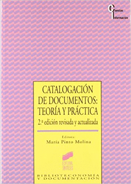 CATALOGACION DE DOCUMENTOS: TEORIA Y PRACTICA