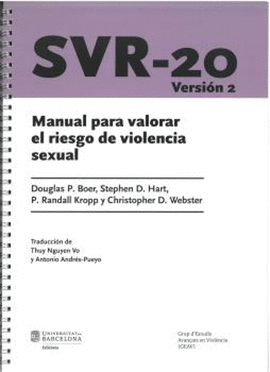 SVR-20 - MANUAL DE VALORACION DEL RIESGO DE VIOLENCIA SEXUAL