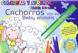 COLOREAR Y APRENDER. CACHORROS CON SUS MAMÁS