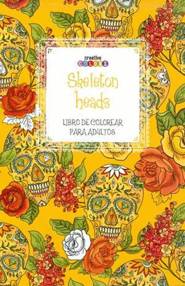 SKELETON HEADS. LIBRO DE COLOREAR PARA ADULTOS