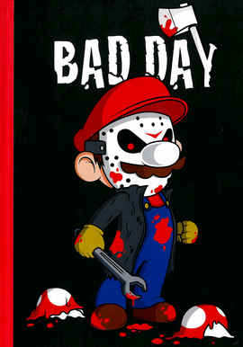 BAD DAY CALAVERITAS CUADERNO TAPA DURA CON GOMA
