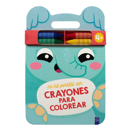 MI KIT PORTÁTIL CON CRAYONES PARA COLOREAR ELEFANTE.