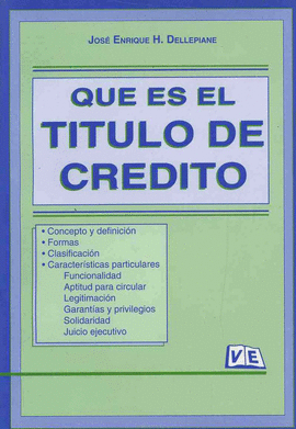 QUE ES EL TITULO DE CREDITO