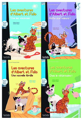 PACK 1 LES AVENTURES D´ALBERT ET FOLIO: UNE NOUVELLE FAMILLE, HALTE AUX VOLEURS, CHEZ LE VÉTÉRINAIRE !, VIVE LES VACANCES !