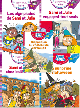 PACK SAMI ET JULIE: LES OLYMPIADES, VOYAGENT TOUT SEULS, CHEZ LES ROMAINS, LA SURPRISE D'HALLOWEEN, DISPARITION AU CHÂTEAU DE VERSAILLES.