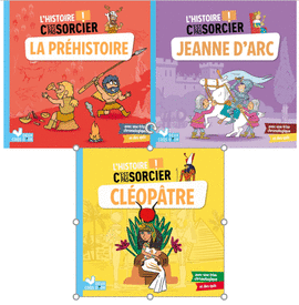 PACK 1 L'HISTOIRE C'EST PAS SORCIE: LA PRÉHISTOIRE, JEANNE D'ARC, CLÉOPÂTRE