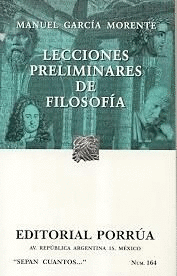 LECCIONES PREELIMINARES DE FILOSOFIA  SC. 164