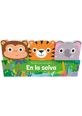 FAMILIA DE ANIMALES - SELVA: ELEFANTE, MONO Y TIGRE