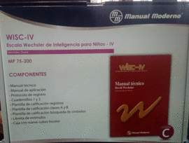 ESCALA DE INTELIGENCIA PARA NIÑOS WISC IV EMPAQUE CARTON